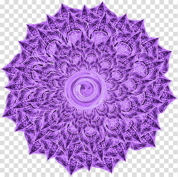 Fractal Chakra Symbols, purple mandala transparent background PNG clipart
