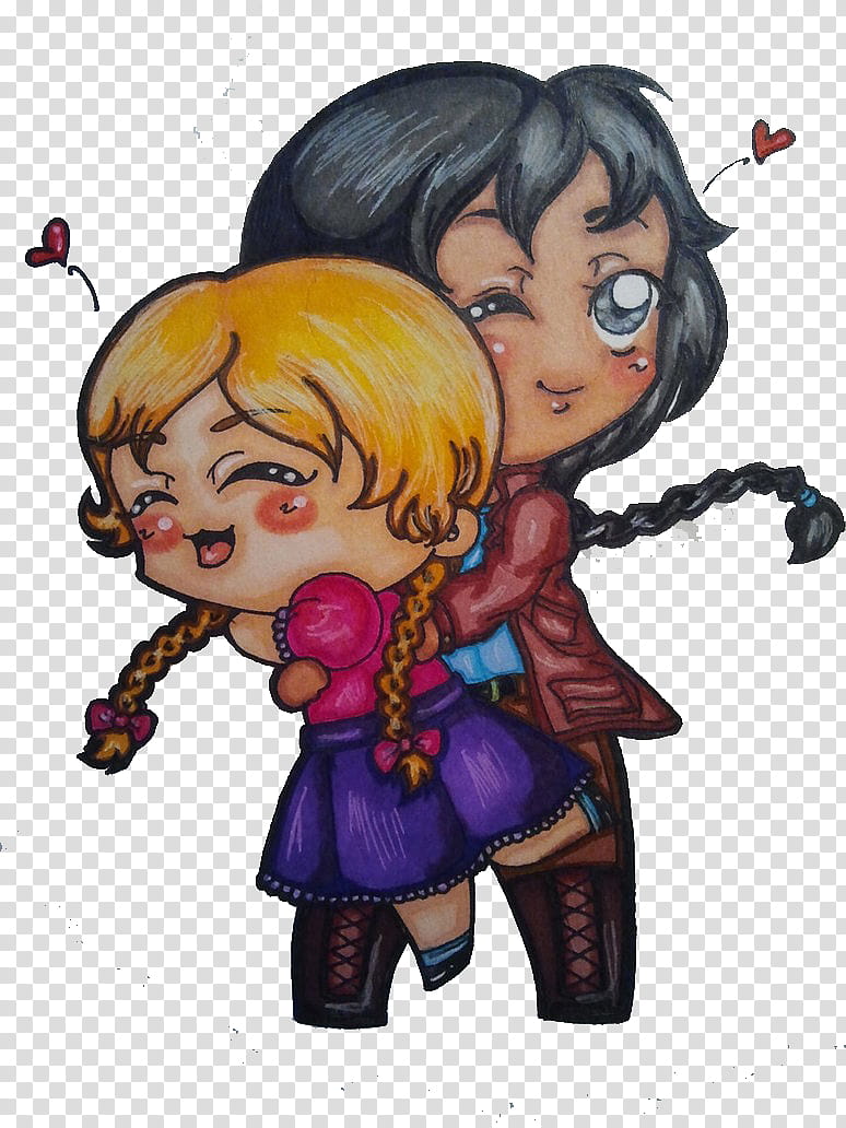 Katniss and Primrose Everdeen Chibi transparent background PNG clipart