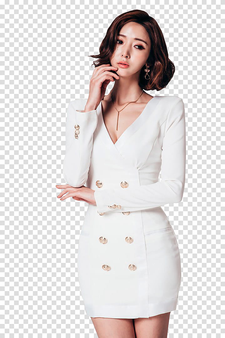 SPECIAL  WATCHERS, woman in white mini dress transparent background PNG clipart