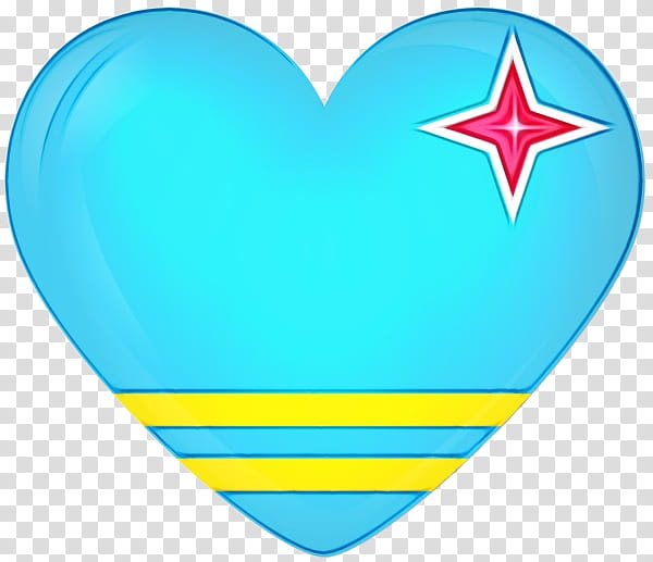 Graphic Heart, Flag Of Aruba, Computer Animation, Turquoise, Aqua, Symbol transparent background PNG clipart