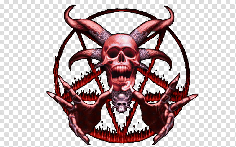 Skull Symbol, Pentagram, Demon, Satanism, Devil, Lucifer, Number Of The Beast, Bone transparent background PNG clipart