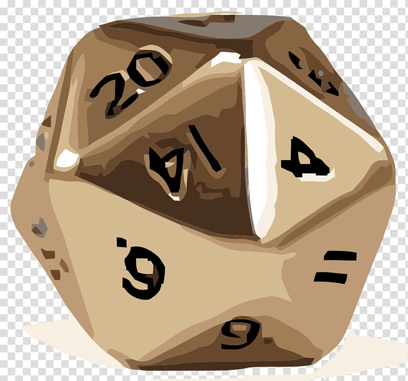 Dice Games, Regular Icosahedron, D20 System, Dungeons Dragons, Recreation, Beige, Number, Tabletop Game transparent background PNG clipart