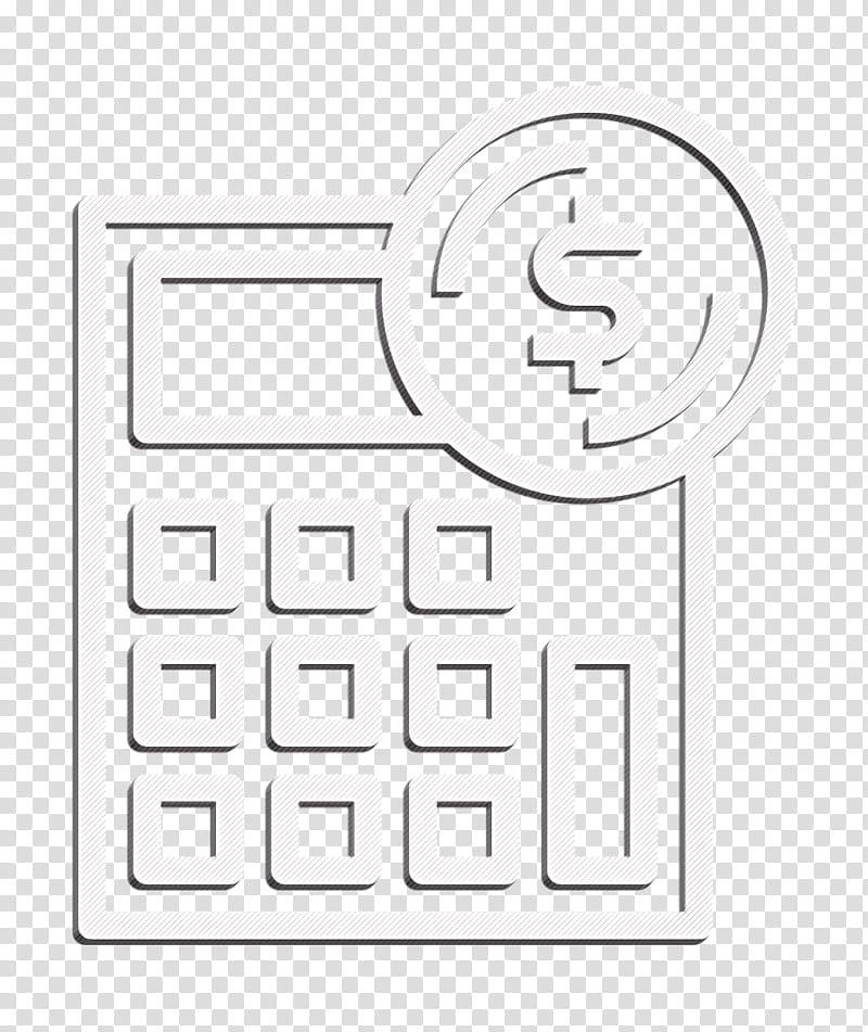 Calculator icon Cost icon Seo and Development icon, Text, Logo, Blackandwhite transparent background PNG clipart