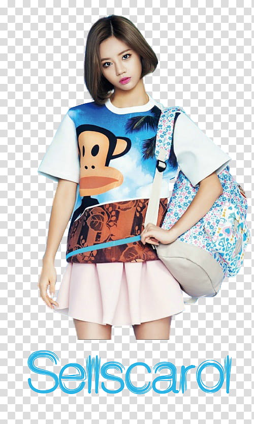 Hyery Girl Day render, woman wears shirt and a-line skirt and carries backpack transparent background PNG clipart
