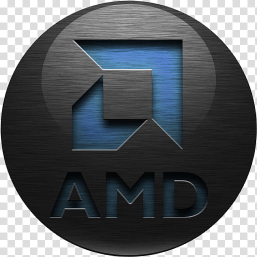 Brushed Folder Icons, AMD_blue, AMD logo transparent background PNG clipart