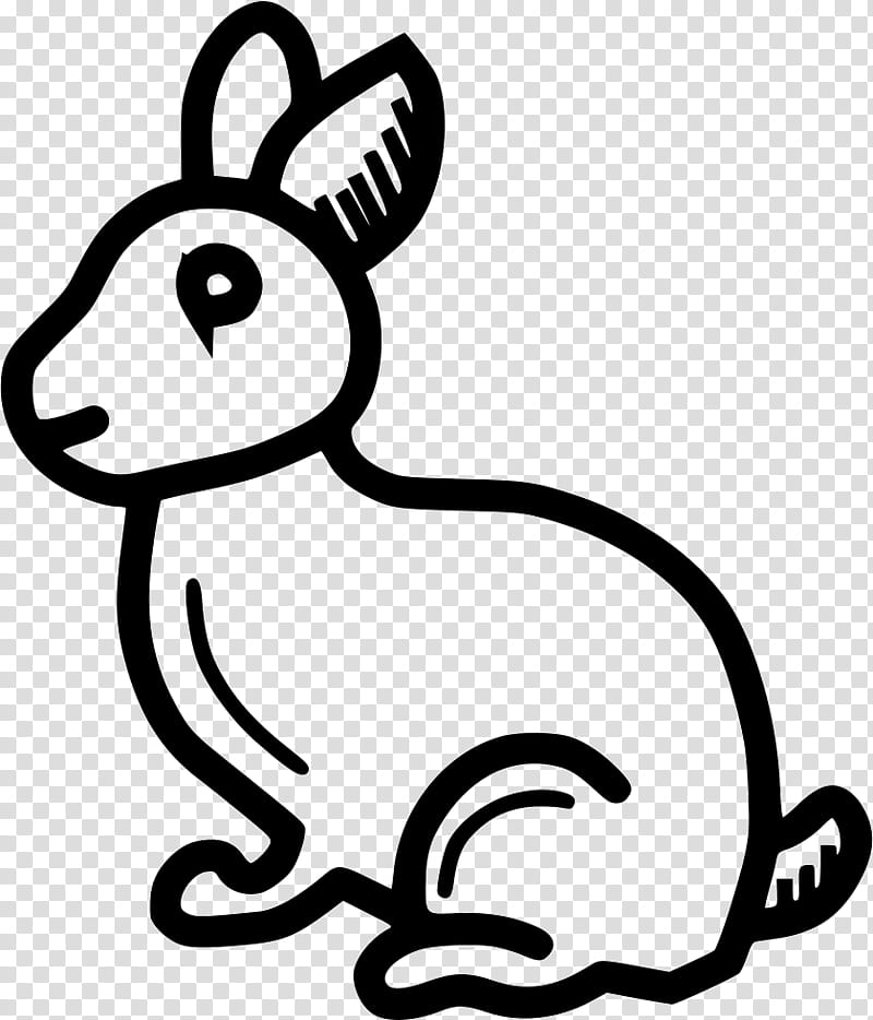 Dog Symbol, Hare, European Rabbit, Drawing, Cartoon, Animation, Line Art, Coloring Book transparent background PNG clipart