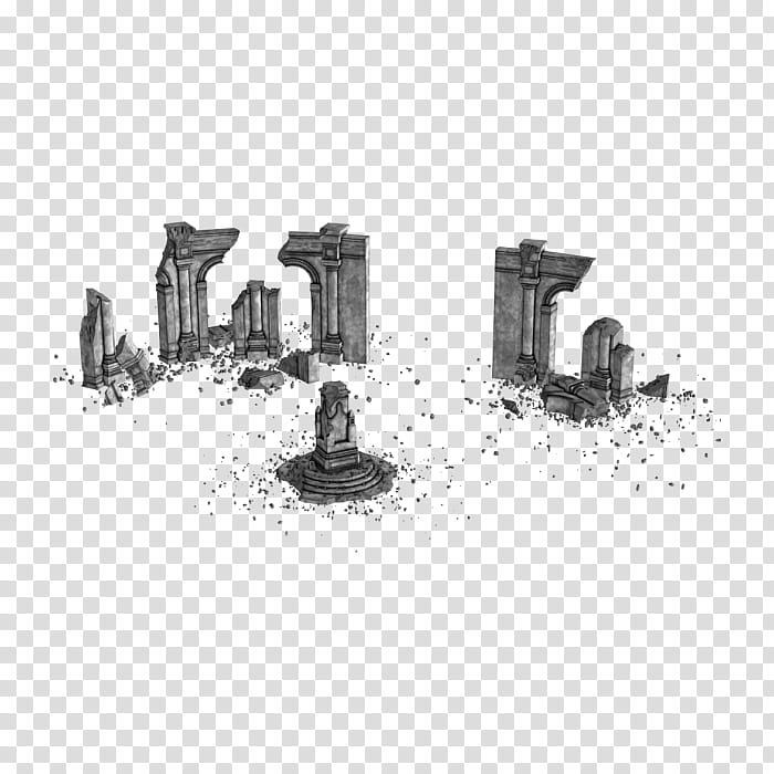 RPG Map Elements , gray concrete building post illustration transparent background PNG clipart