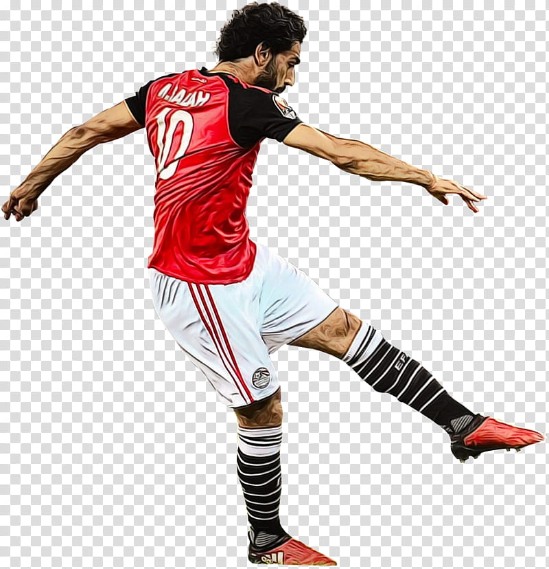 Mohamed Salah, Watercolor, Paint, Wet Ink, Egypt National Football Team, Liverpool Fc, 2018 World Cup, Football Player transparent background PNG clipart