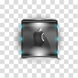 lightbleue Applestar, black Apple logo transparent background PNG clipart