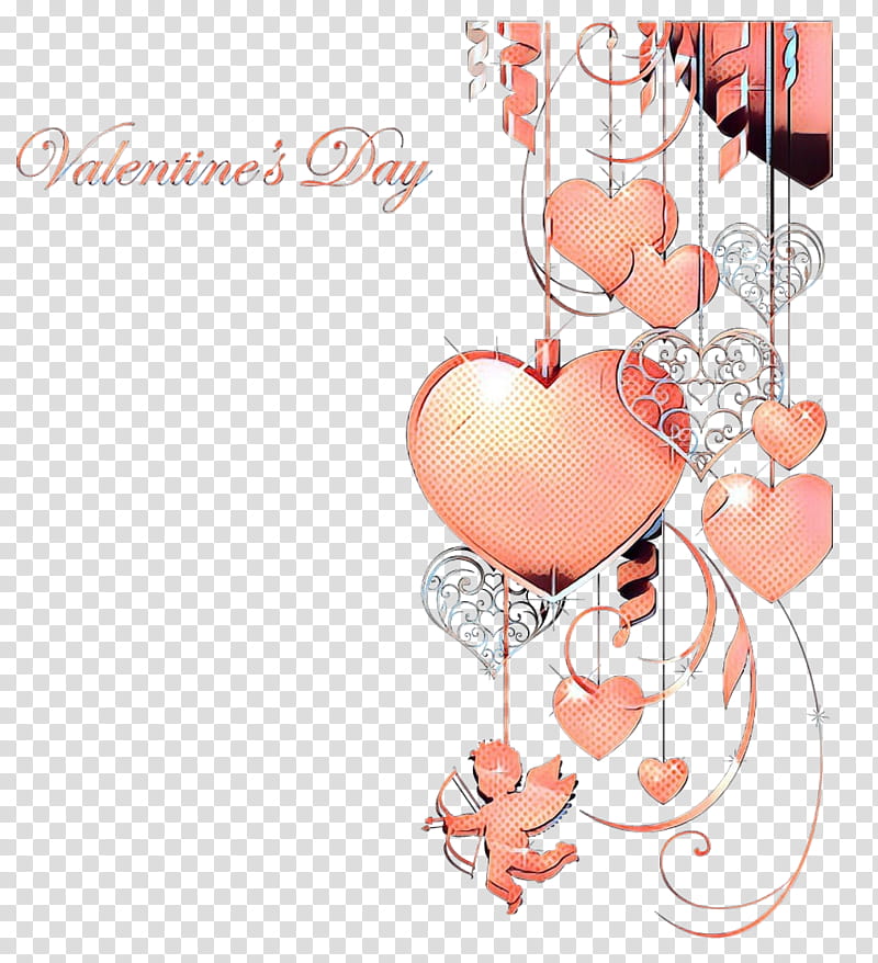 heart pink text, Pop Art, Retro, Vintage, Cartoon, Love, Peach transparent background PNG clipart