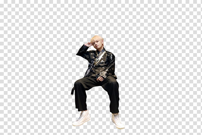 BTS Happy Chuseok, men's black pants transparent background PNG clipart