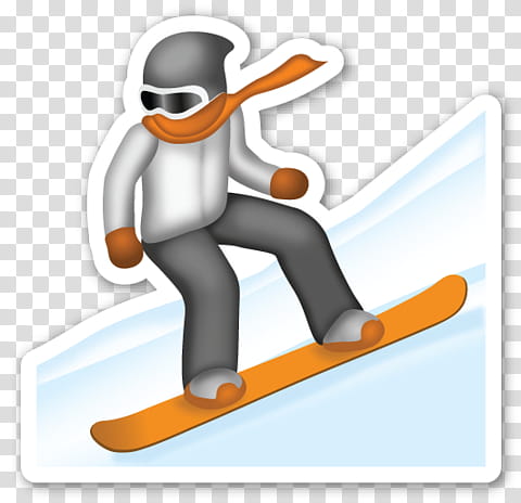 Emoji Sticker ByLizEdition , SNOWBOARDER icon transparent background PNG clipart