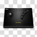Neo Geo Stick, black game controller transparent background PNG clipart
