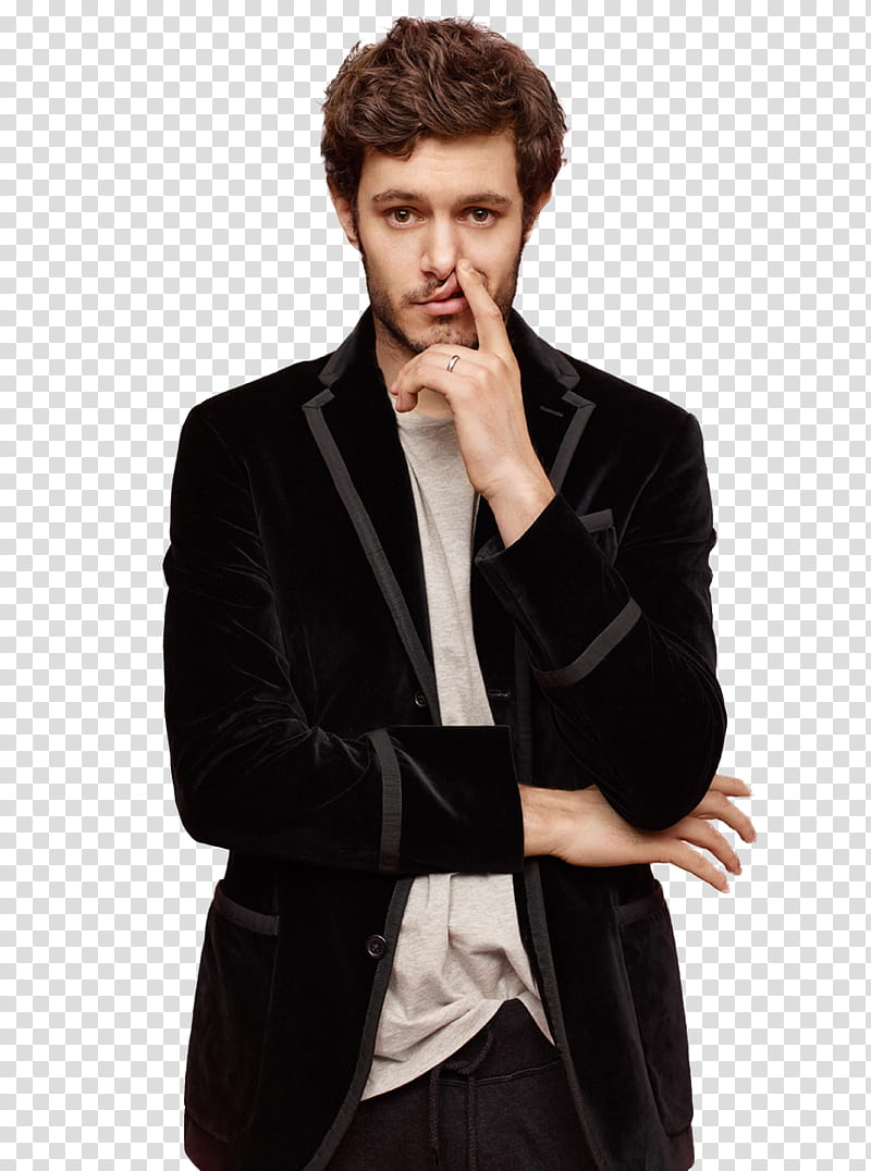 Adam Brody , man in black notched lapel suit jacket transparent background PNG clipart