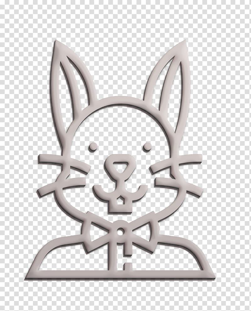 Avatar Icon, Animal Icon, Circus Icon, Rabbit Icon, Show Icon, Symbol, Metal, Silver transparent background PNG clipart