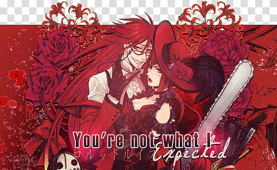 Banner Madame Red and Grell transparent background PNG clipart