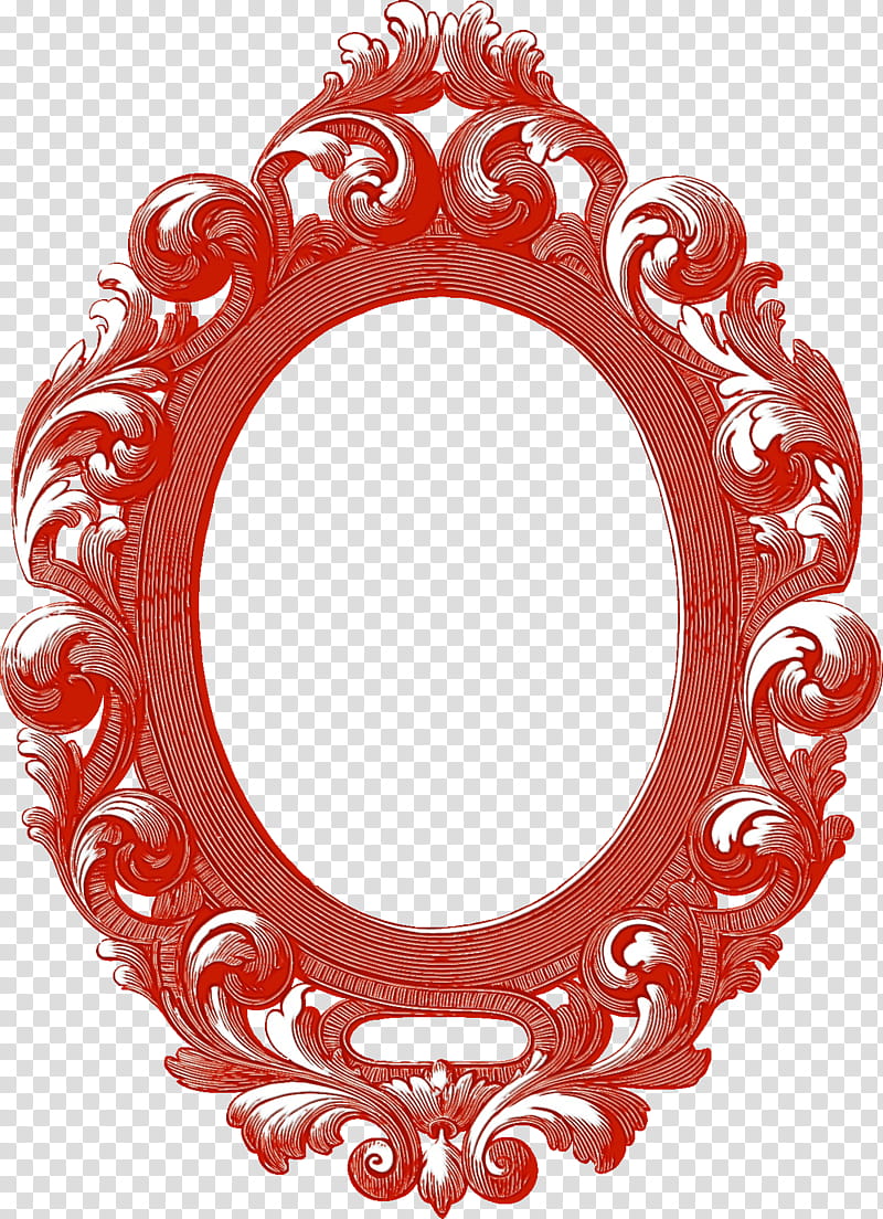 Frame Wedding Frame, Frames, Scroll, Logo, Rococo, Red, Mirror, Circle transparent background PNG clipart