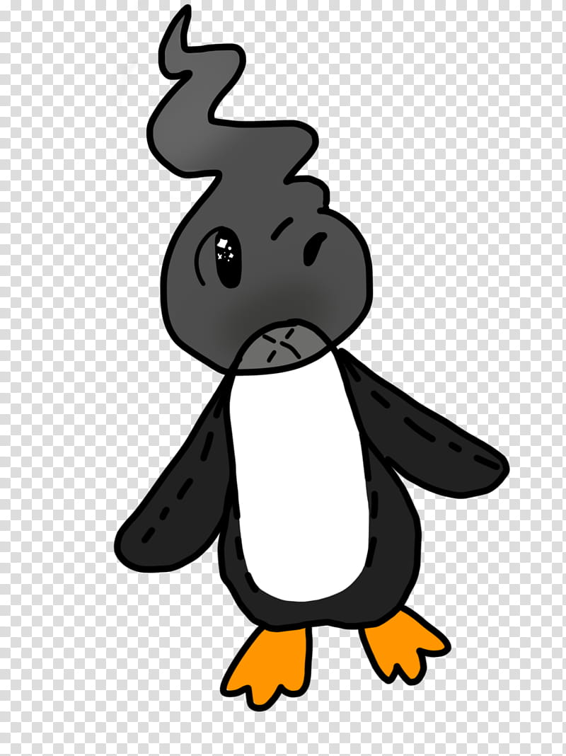 Dog, Penguin, Black White M, Character, Beak, Cartoon, Flightless Bird, Animation transparent background PNG clipart