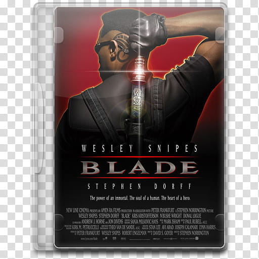 Movie Icon , Blade, Wesley Snipes Blade movie case transparent background PNG clipart