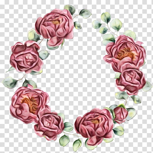 Watercolor Wreath, Garden Roses, Floral Design, Watercolor Painting, Flower, Branch, Peony, Cut Flowers transparent background PNG clipart
