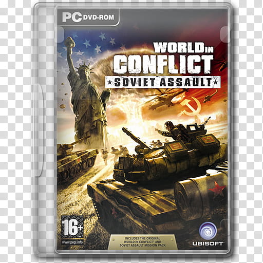 Game Icons , World-in-Conflict-Soviet-Assault, PC DVD-ROM World In Conflict Soviet Assault case transparent background PNG clipart