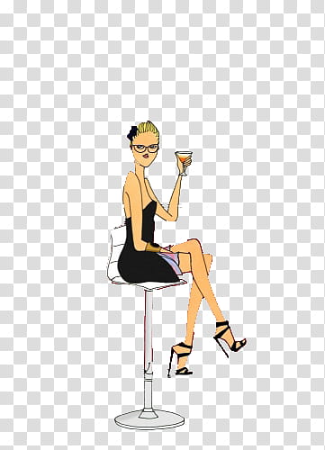 woman sitting on bar stool holding wine glass illustration transparent background PNG clipart
