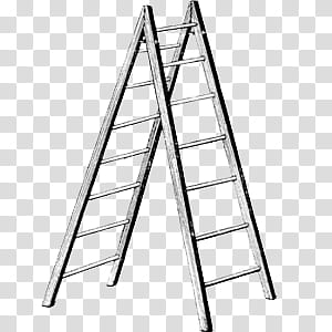 grey metal ladder transparent background PNG clipart
