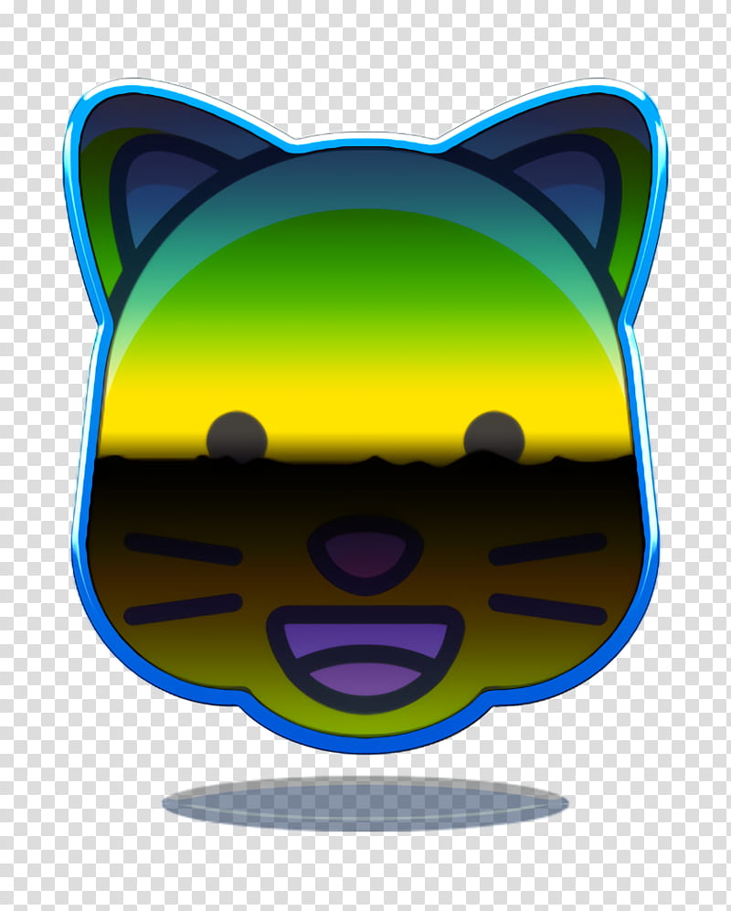cat icon face icon grinning icon, Facial Expression, Cartoon, Yellow, Emoticon, Smile, Animation, Smiley transparent background PNG clipart