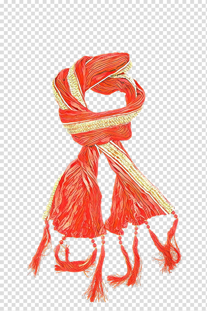 Orange, Stole, Clothing, Scarf, Red, Textile, Shawl, Costume Accessory transparent background PNG clipart