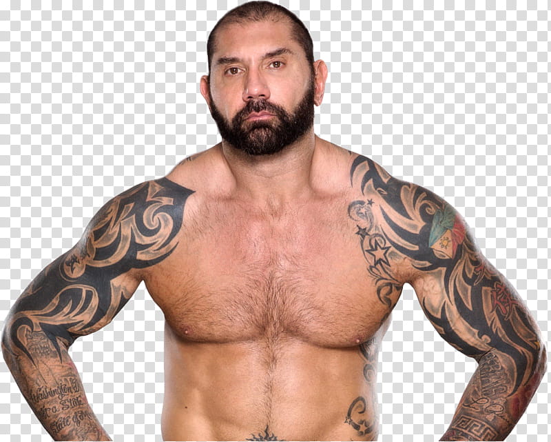 Batista w beard  transparent background PNG clipart