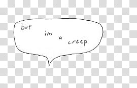 speech bubbles s, but im a creep text box transparent background PNG clipart