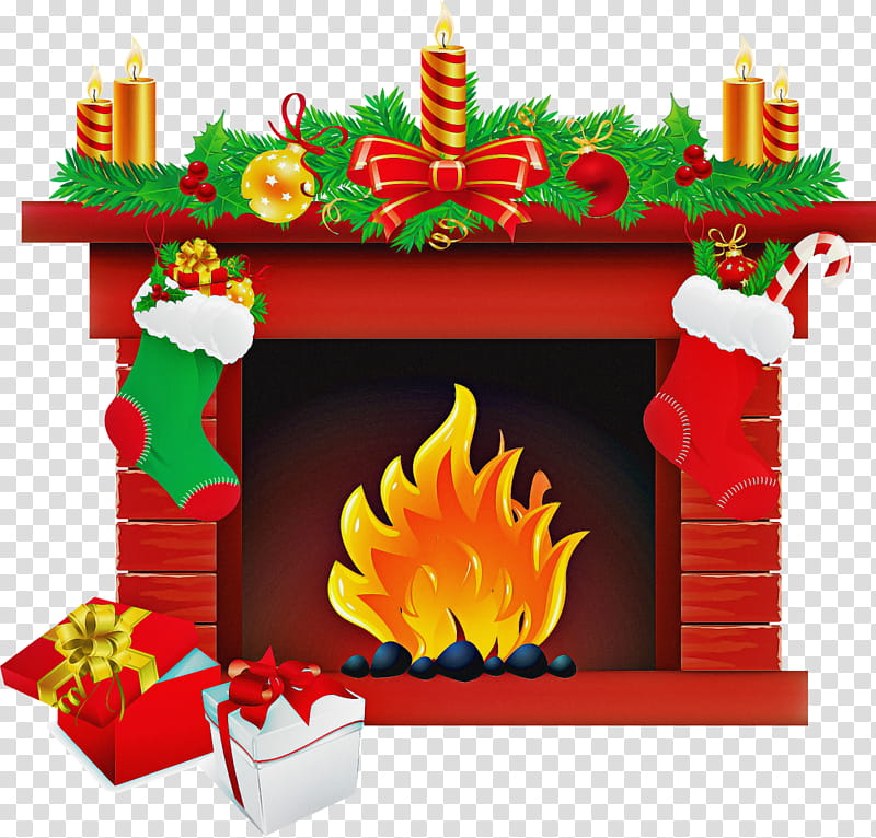 Christmas ing, Hearth, Fireplace, Christmas ing transparent background PNG clipart