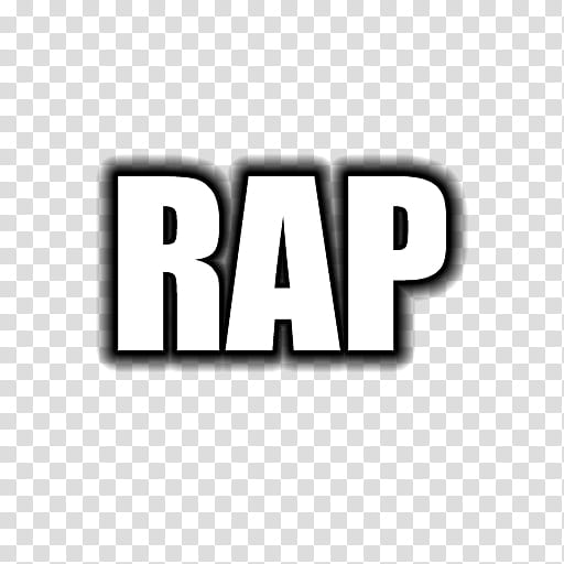 Wordcons, white and black rap text transparent background PNG clipart