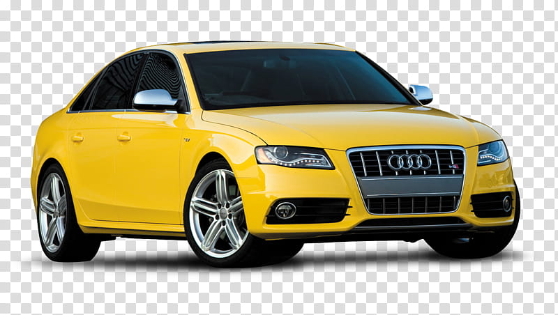 land vehicle vehicle car motor vehicle audi, Automotive Design, Yellow, Bumper, Audi S4, Midsize Car transparent background PNG clipart