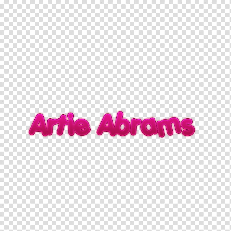 nombres personajes glee, pink Artie Abrams text transparent background PNG clipart