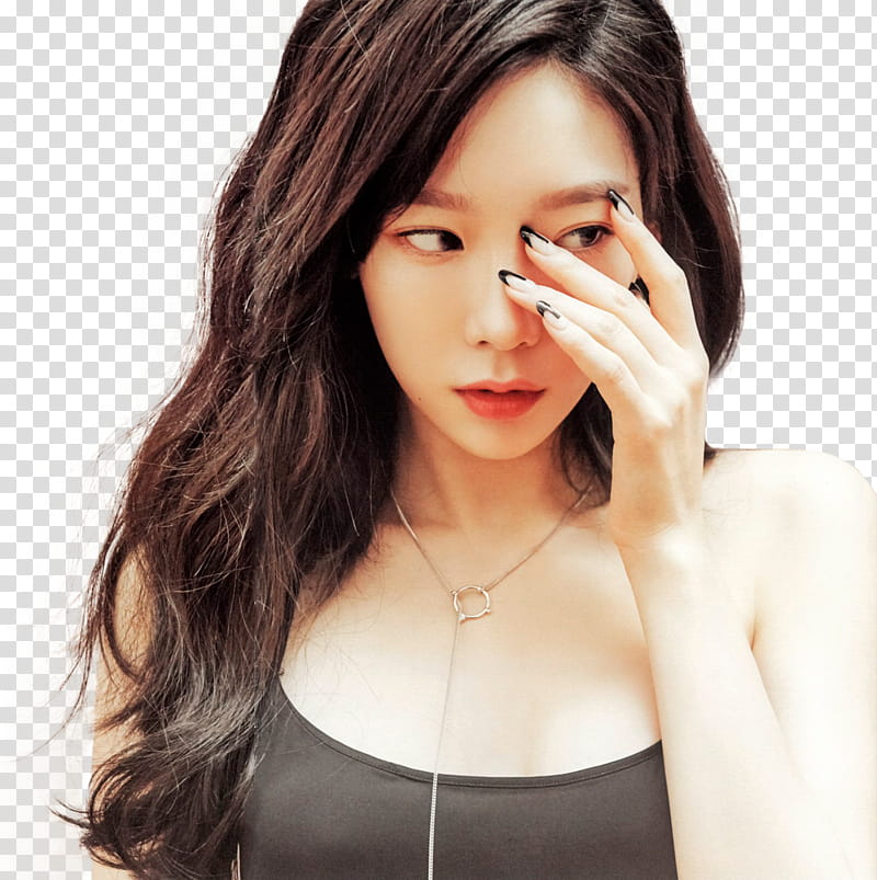 TAEYEON GIRL S GENERATION, woman in black top transparent background PNG clipart