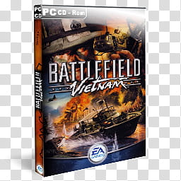 DVD Game Icons v, Battlefield Vietnam, Battlefield Vietnam PC CD-ROM case transparent background PNG clipart
