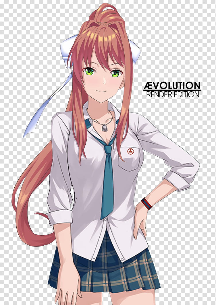 # Render Crossover ( Just Monika x Shibuya Rin ) transparent background PNG clipart