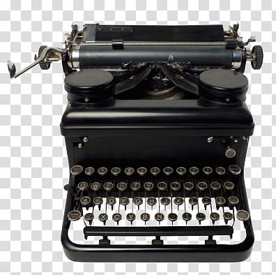 black typewriter transparent background PNG clipart