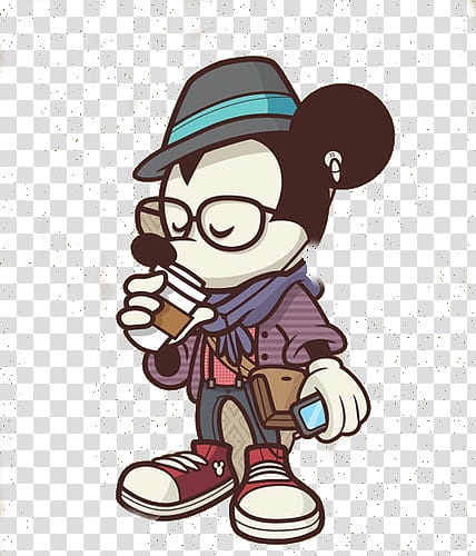 Hipster mickey mouse wonderground gallery  transparent background PNG clipart