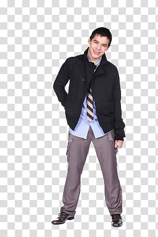 Various Artists, man in black jacket standing and smiling transparent background PNG clipart