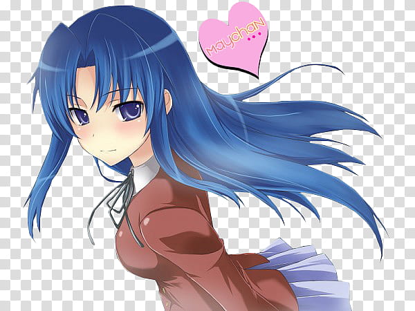 Render Ami Kawashima , blue-haired girl anime character illustration transparent background PNG clipart