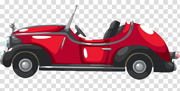 red convertible illustration transparent background PNG clipart