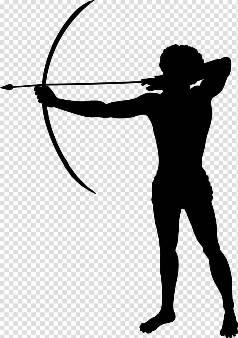 Bow And Arrow, Weapon, Archery, Silhouette, Ranged Weapon, Black M transparent background PNG clipart