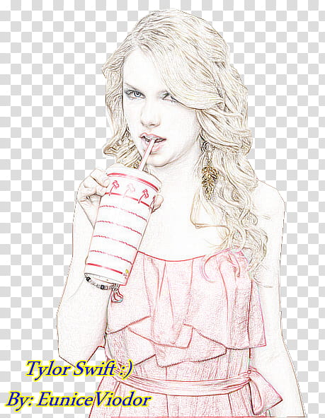 Taylor Swift color pencil edit transparent background PNG clipart