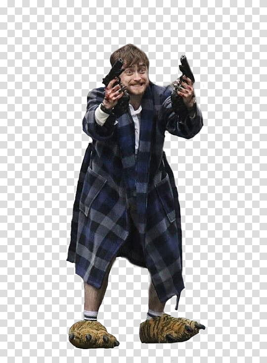 Daniel Radcliffe Holding Two Guns transparent background PNG clipart