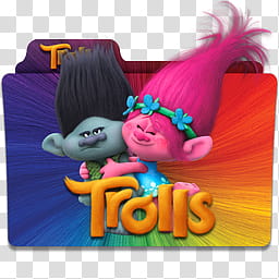 Trolls  Folder Icon Mega , Trolls logo _x, Trolls folder icon transparent background PNG clipart