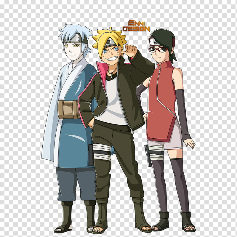 Boruto: Naruto Next Generation|Team Konohamaru, three Naruto characters standing illustration transparent background PNG clipart