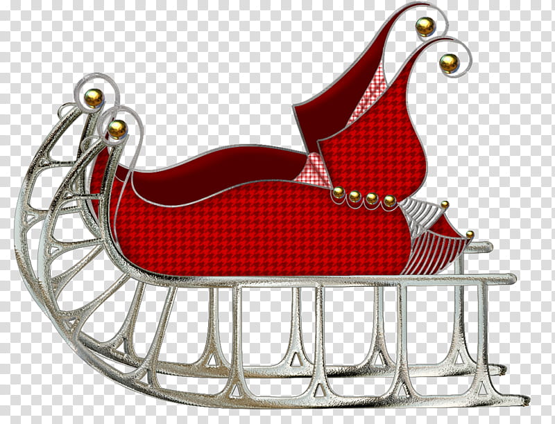 Sled , red and gray sleigh transparent background PNG clipart