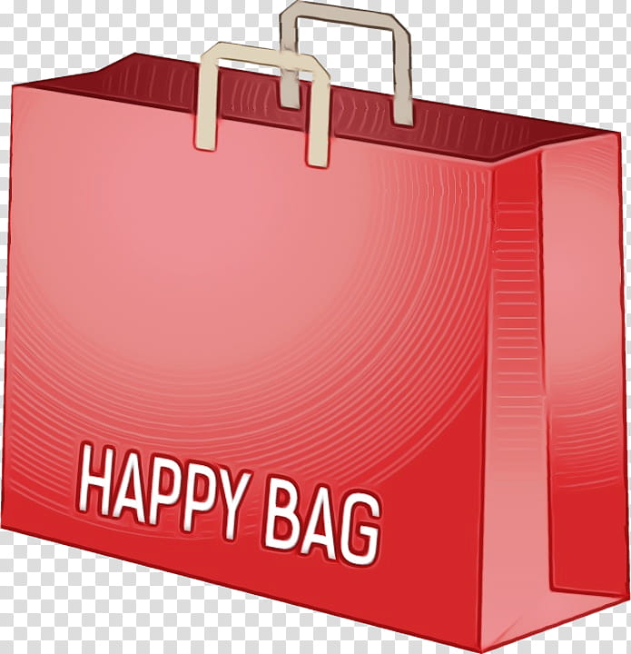 Shopping bag, Watercolor, Paint, Wet Ink, Red, Paper Bag, Packaging And Labeling, Office Supplies transparent background PNG clipart